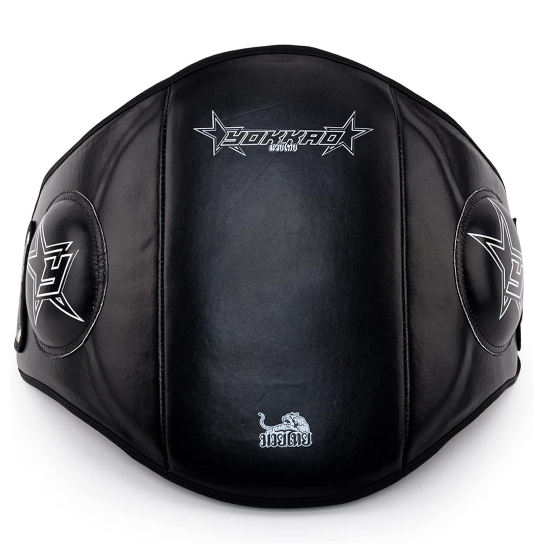 Yokkao Belly PAD Premium Cowhide Leather Institution Black, Institution Black