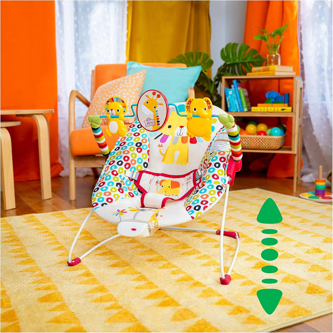 Bright Starts, Babywippe, Playful Pinwheels mit Vibrationen, abnehmbarem Spielbogen und interaktiven
