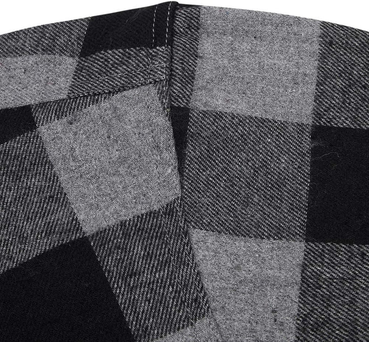 J.VER Herren Hemd Kariertes Flanellhemd Freizeithemd Regular Fit Langarm Karohemd Baumwolle HolzfäLl