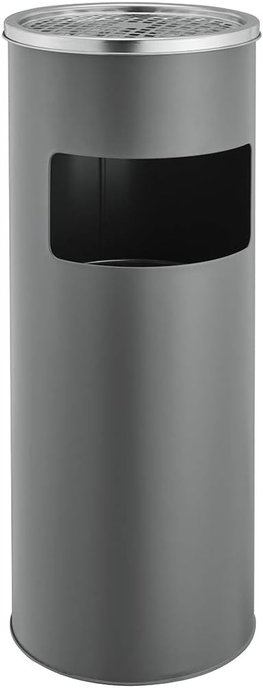 SVITA Standaschenbecher 30 Liter mit Mülleimer Aschenbecher Abfalleimer mit Inneneimer (Grau), Grau