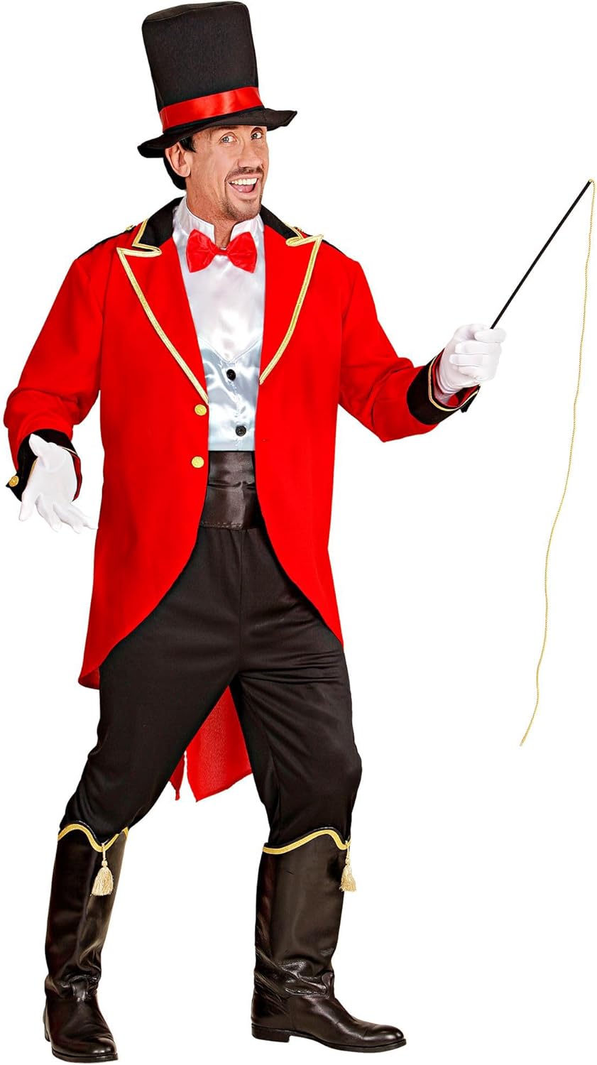 "RINGMASTER" (jacket, vest with shirt &bow tie, pants, hat, whip) - (L), L