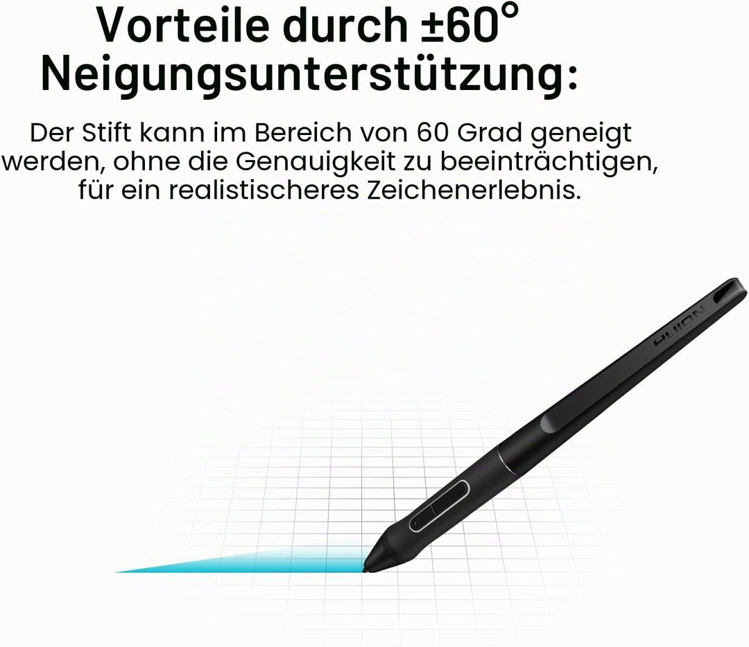 HUION Batteriefreier Digitale Stift PenTech3.0 PW517, 8192 Stufen der Druckempfindlichkeit, 60° Kipp
