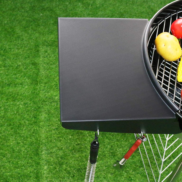 GFTIME Grill Beistelltisch für Weber 57 cm Kugelgrill, Master-Touch & Napoleon Kettle, Klappbarer BB