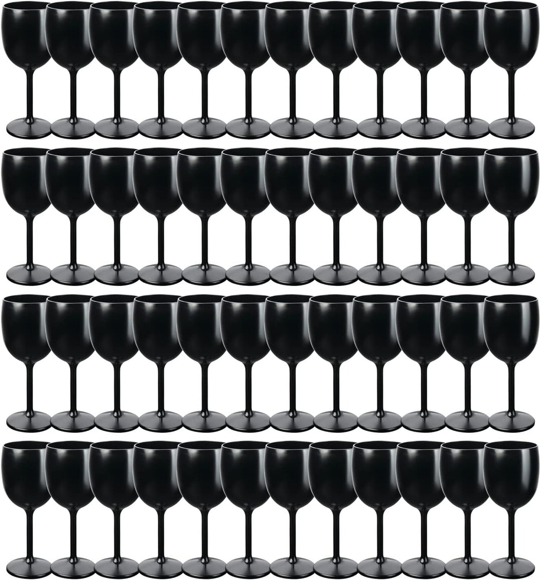 Schramm® Mehrweg Weingläser in schwarz wählbar 6, 12, 24 oder 48 Stück Champagner Glas Sektflöten Se