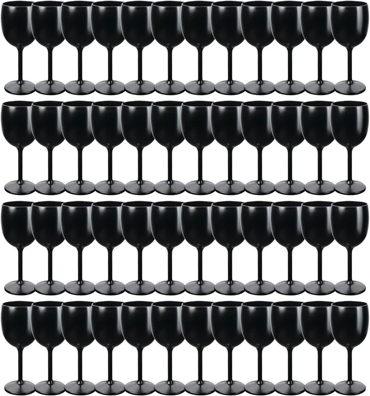 Schramm® Mehrweg Weingläser in schwarz wählbar 6, 12, 24 oder 48 Stück Champagner Glas Sektflöten Se