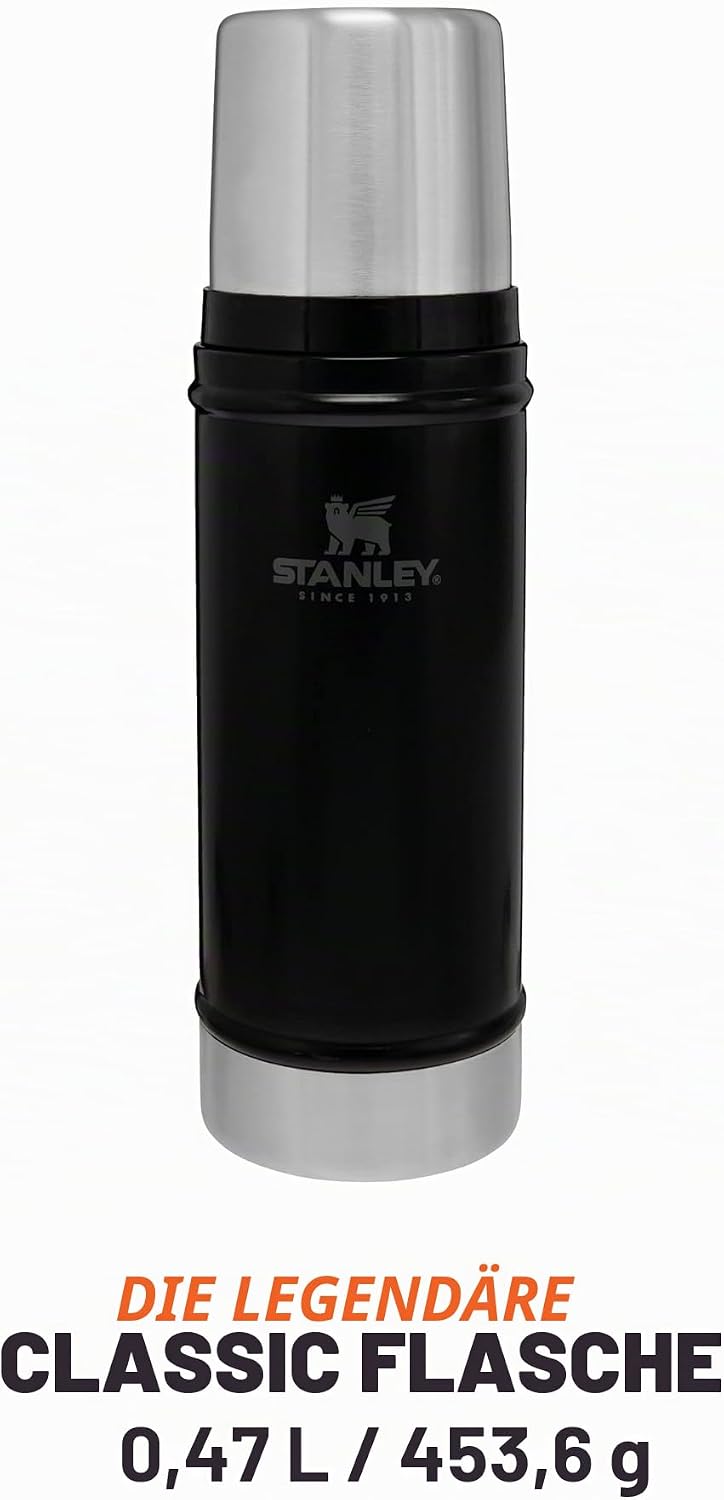 Stanley Classic Legendary Thermosflasche Edelstahl 473 ml - Thermos Hält 15 Stunden Heiss oder Kalt
