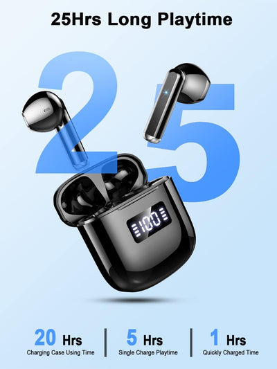 Bluetooth 5.3 Kopfhörer Kabellos Bluetooth Kopfhörer In Ear mit ENC 4 Mics, In-ear Ohrhörer Bluetoot