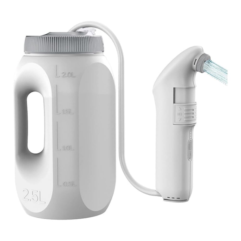 Po Dusche Elektrische,Portable Bidet,Tragbares Bidet Handbrause Mit 2.5 L Peri Bottle,Akku Podusche