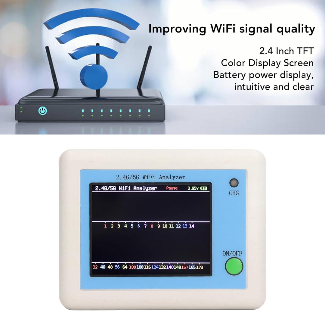 WLAN-Analysator WLAN-Spektrumanalysator, 2,4G &amp; 5G WLAN-Scanner Netzwerkanalysator WLAN-Signalanalys