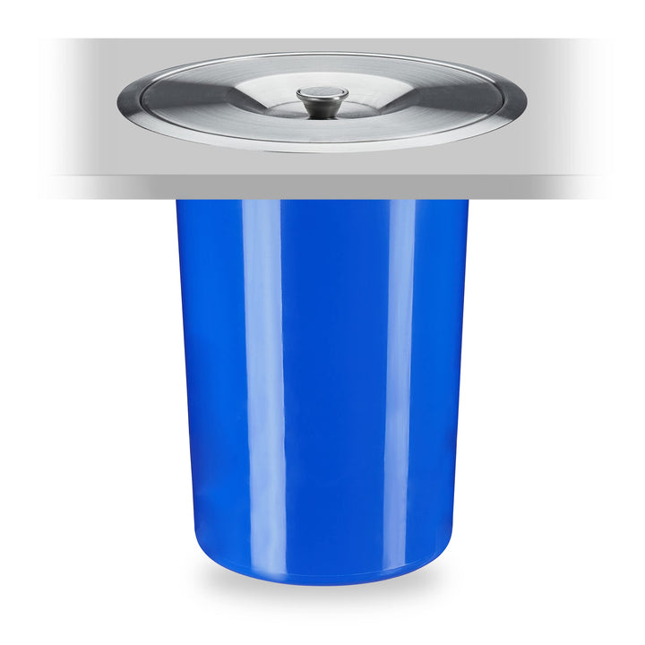 Relaxdays Mülleimer für Arbeitsplatte, 8 l, für Biomüll, Deckel aus Edelstahl, Einbaumülleimer, HxD: