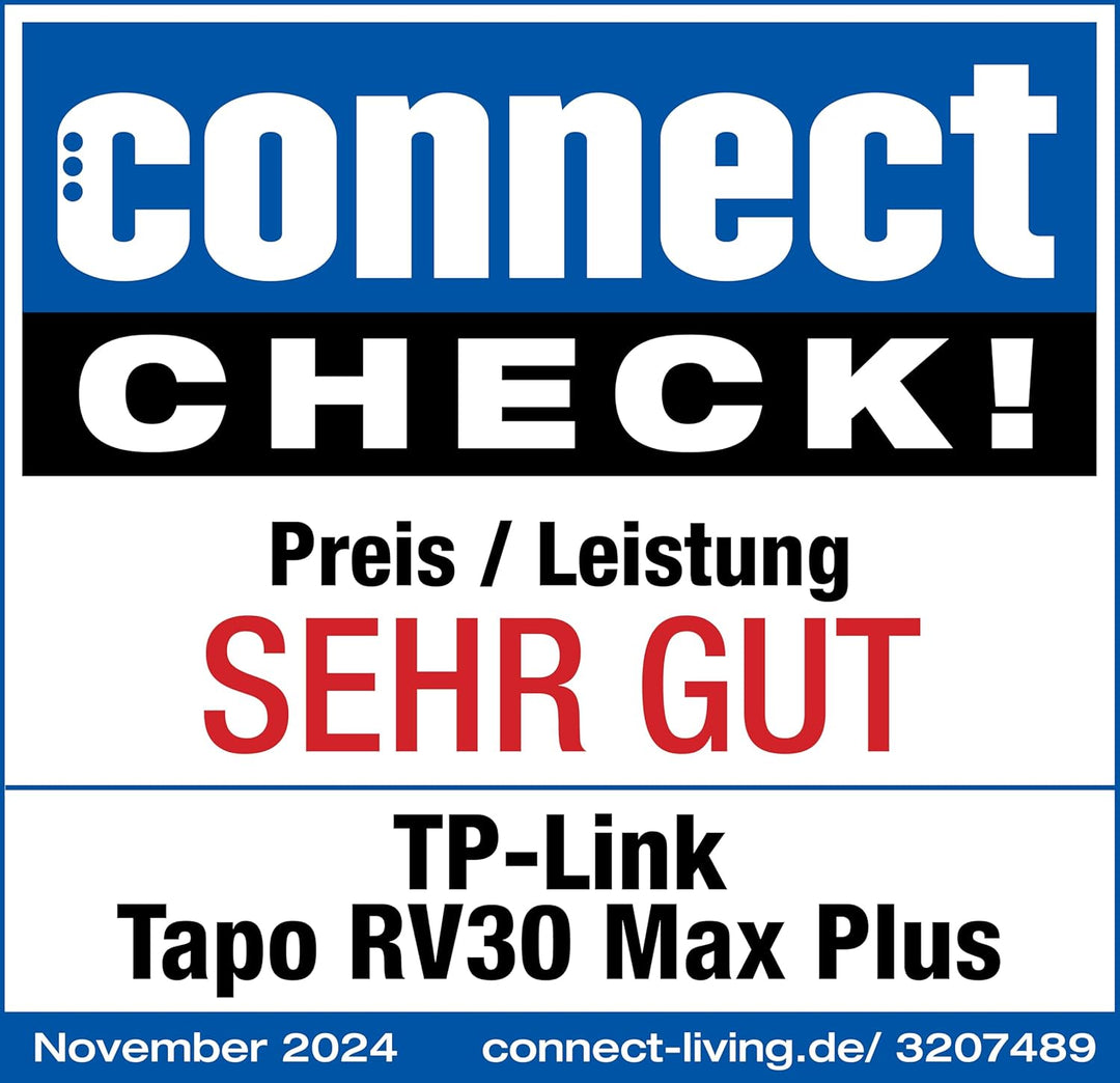 Tapo RV30 Max Plus Saugroboter mit Wischfunktion und automatischer Absaugstation, 5300Pa Ultra Stark