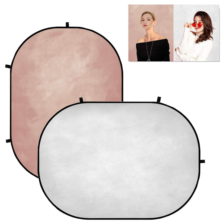 Kate 1,5x2m(5x6,5m) Apricot Pink Abstract Texture/Smoke Grey Faltbarer Hintergrund Doppelseitige Mik