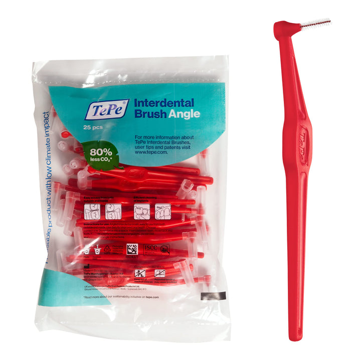 TePe Interdentalbürsten Angle ROT 0,5 mm, 25 Stück 25 stück (1er Pack), 25 stück (1er Pack)