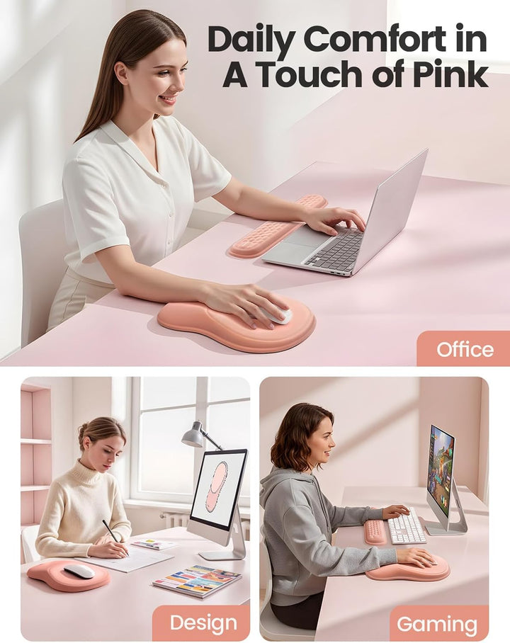MEATANTY Mauspad mit Gelkissen, Ergonomisches Mousepad Handauflage [Schmerzlinderung] [Gesunde Haltu
