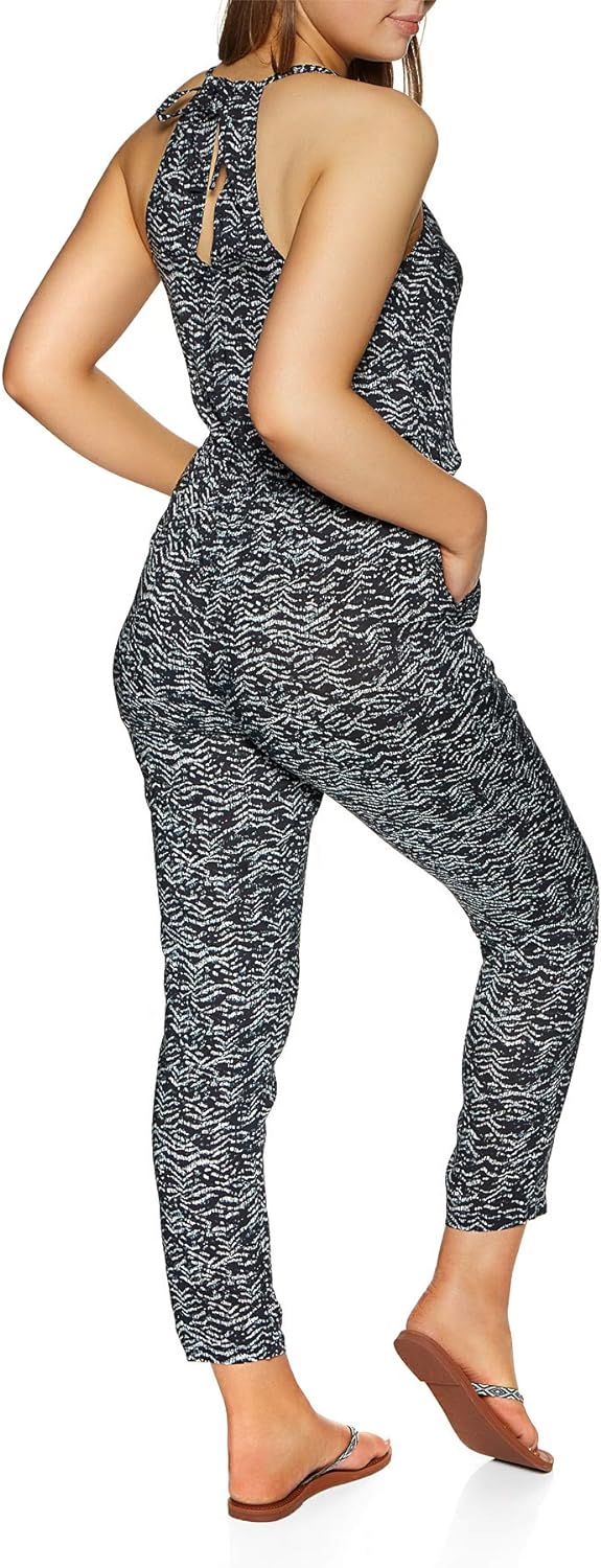 O'Neill Damen Lw Georgia Jumpsuit Langer Jumpsuit für Damen XS schwarz/grün (black aop w/ green), XS