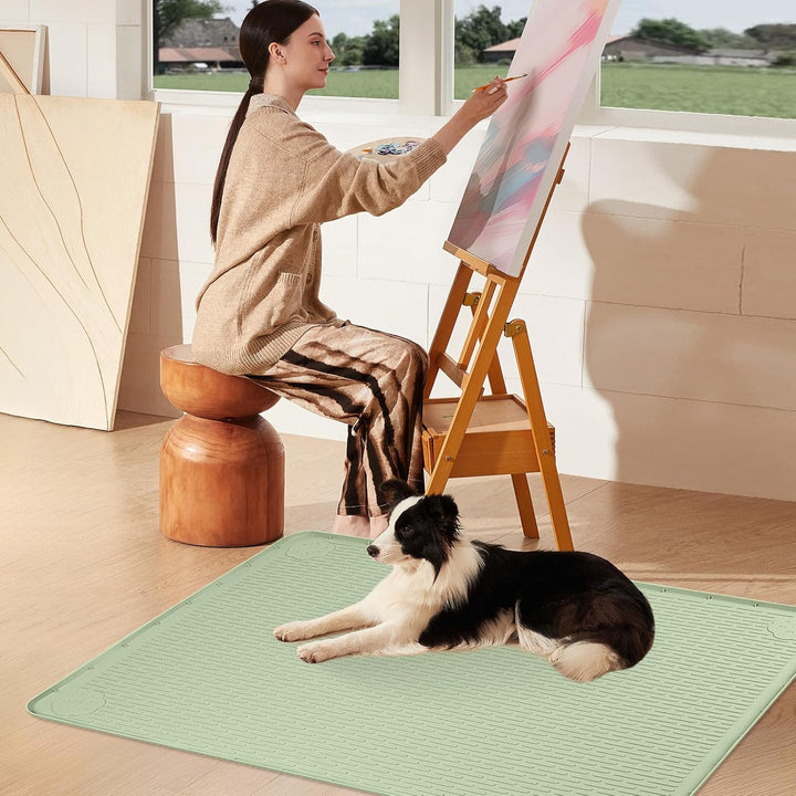 Hundetoilettenunterlagen, 101 x 71 cm grosse Wiederverwendbare Silikonmatte Hundetrainingspads, wasc