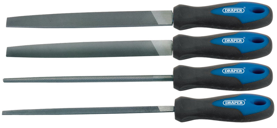 Draper 44962 Feilen-Satz mit Softgrip-Griff 200 mm 4-teilig