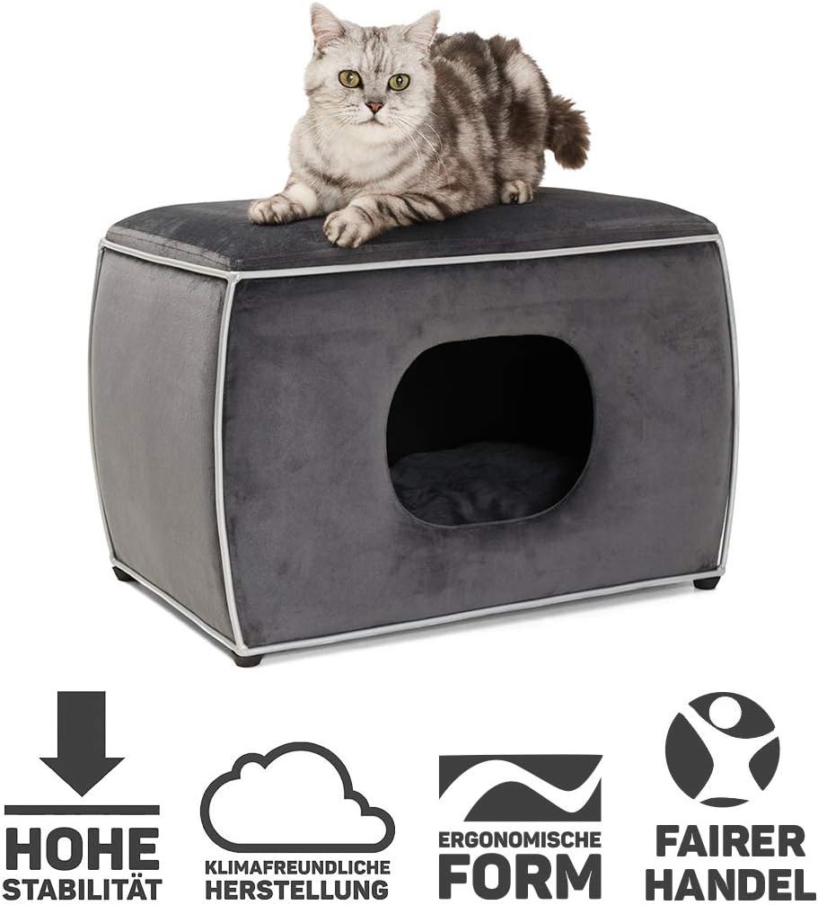 CanadianCat Company | Cat Cave Nelson | Grijs | Kattenmand, knuffelgrot voor katten
