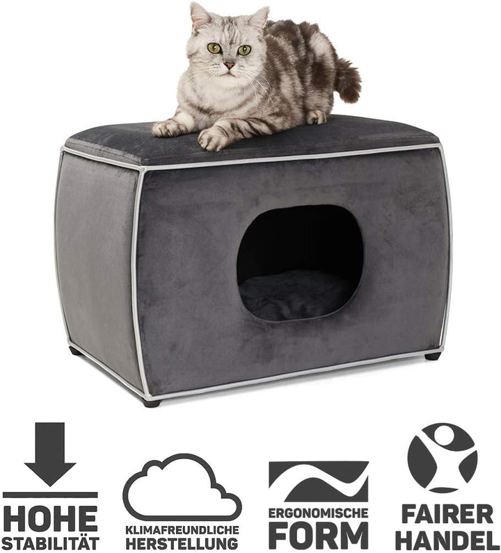 CanadianCat Company | Cat Cave Nelson | Grijs | Kattenmand, knuffelgrot voor katten