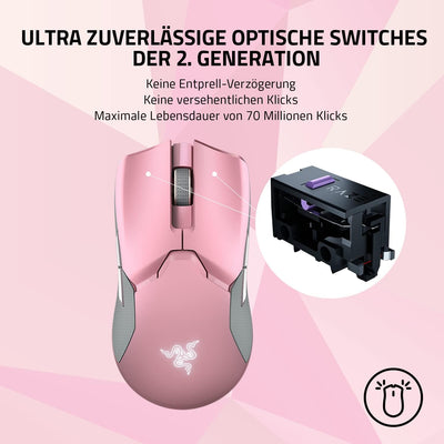 Razer Viper Ultimate mit Ladestation - Beidhändige Esports Gaming Mouse mit HyperSpeed Wireless Tech