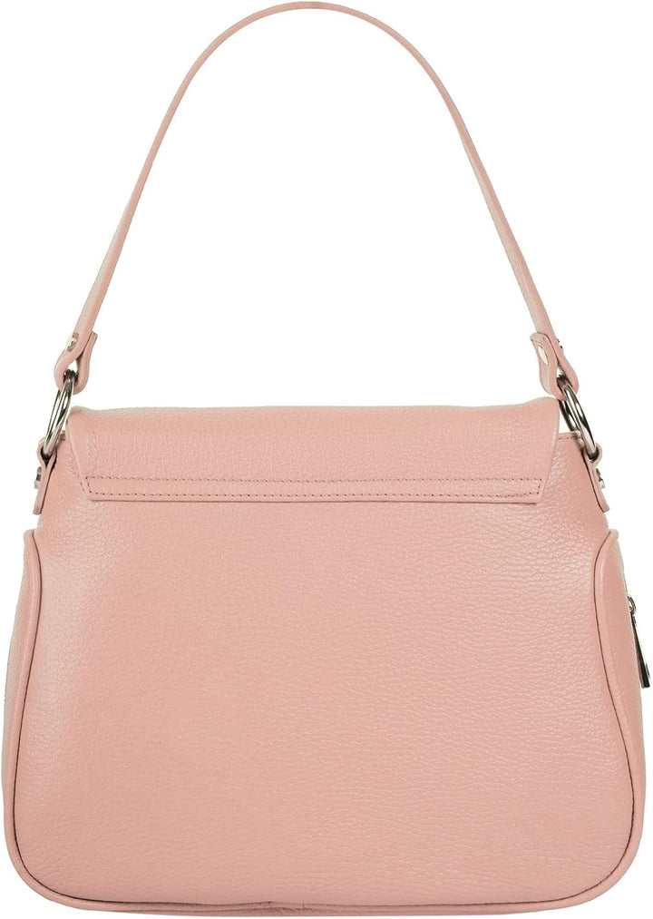 Umhängetasche Echt Leder Damen 021680 Made in Italy | Business Crossbody | elegante Handtasche mit e