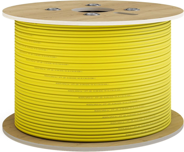 HB-DIGITAL 250m CAT 7 Netzwerkkabel LAN Kabel Verlegekabel Ethernet Installationskabel 10 Gbit/s - r