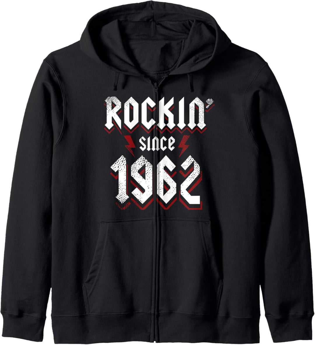 Rockin Since 1962 61 Year Old Rock Music 61. Geburtstag Kapuzenjacke