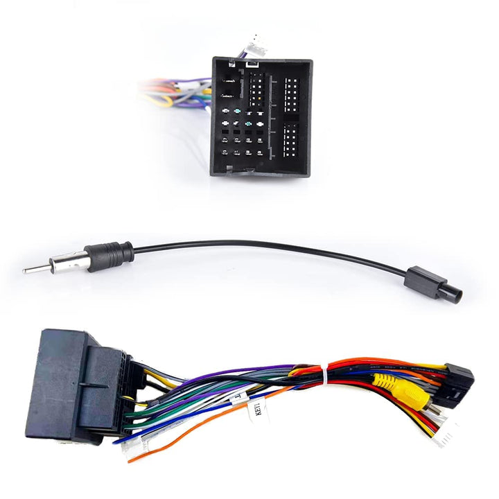 Podofo 52 Pin ISO-Adapterkabel ISO-Konverter Autoradio Radioadapter für VW/Golf/Passat Tiguan/Polo/T