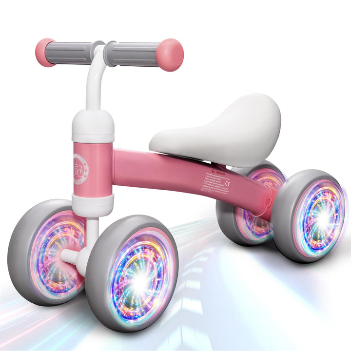 MHCYLION Kinder Laufrad ab 1 Jahr Balance Lauflernrad Spielzeug mit 4 Räder für 10-24 Monate Baby, E