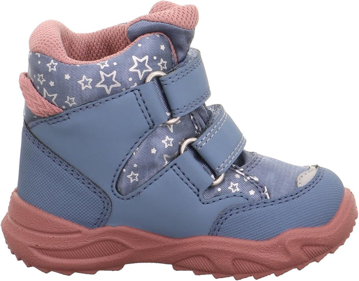 Superfit Mädchen Glacier Schneestiefel, Blau Rosa 8010