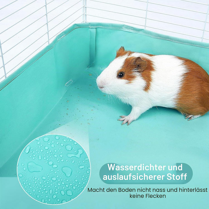 Meerschweinchen Käfigeinlage wasserdicht mit Klett – Wiederverwendbare Kaninchen Unterlage mit Tarp-