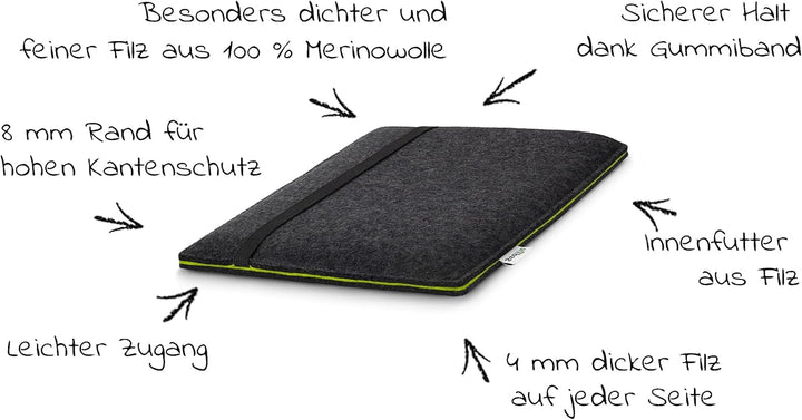 Stilbag massgeschneiderte Tablet-Hülle FINN | Tablettasche aus Filz | Tablet Schutzhülle | Tasche Ma