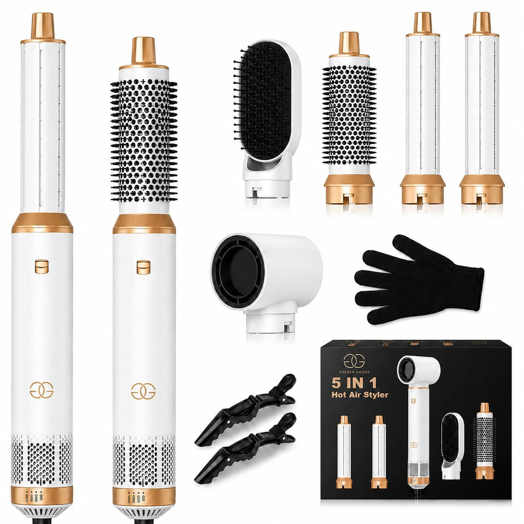 Airstyler 5-in-1, Multifunktionaler Hairstyler Set mit Warmluftbürste, Ionen Föhn, Professioneller H