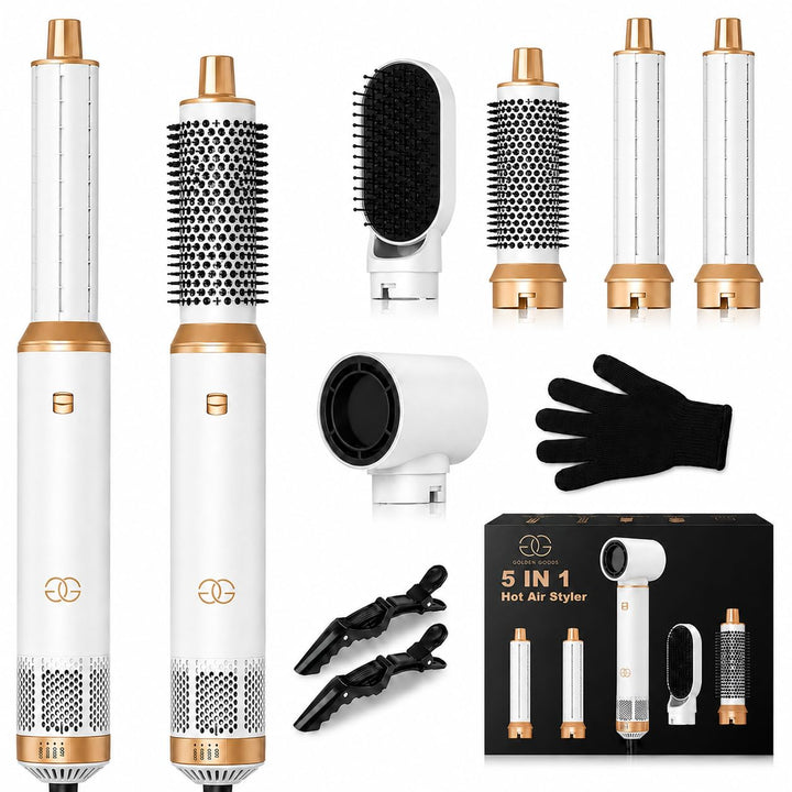 Airstyler 5-in-1, Multifunktionaler Hairstyler Set mit Warmluftbürste, Ionen Föhn, Professioneller H