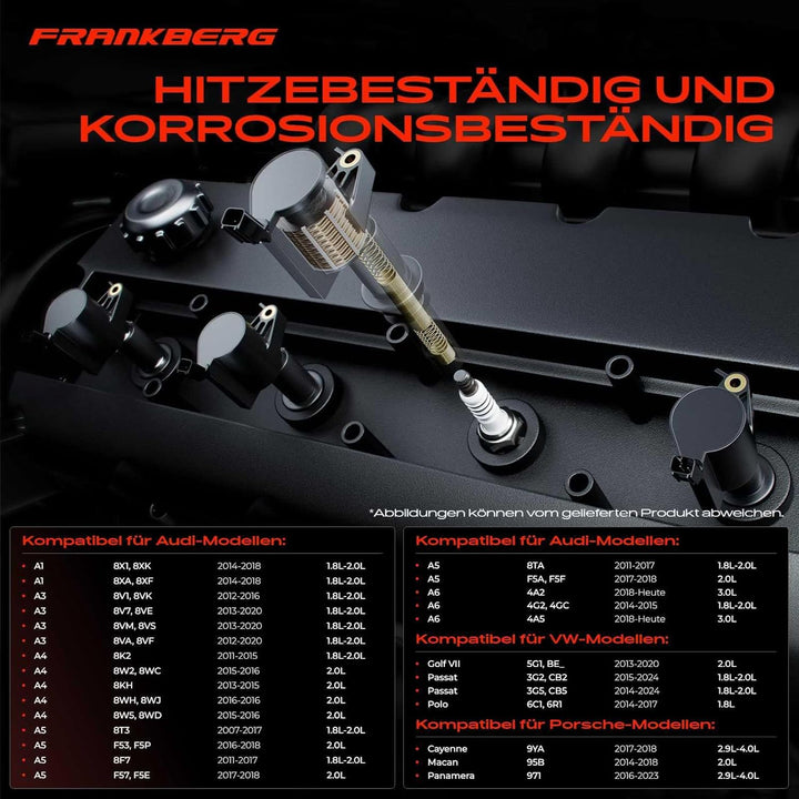 4x Zündspule für A1 A3 A4 A5 A6 A7 A8 Q2 Q3 Q5 Q8 TT C-a-y-e-n-n-e M-a-c-a-n Golf VII J-e-t-t-a IV P