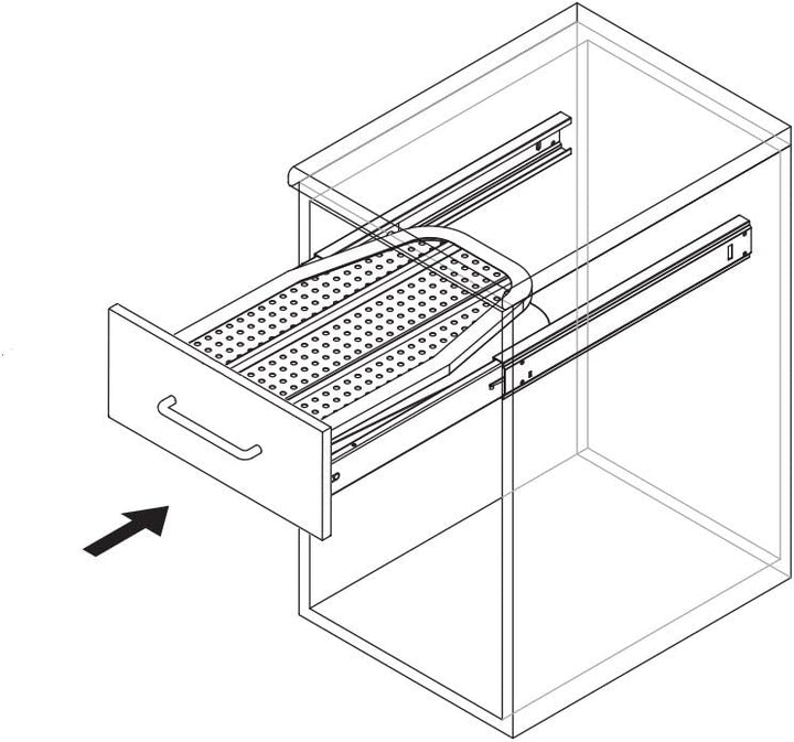 Emuca - Bügelbrett Bügeltucheinsatz Iron, Bügelbrettbezug, Faser, Weiss Klappbar Bügelbret, Klappbar