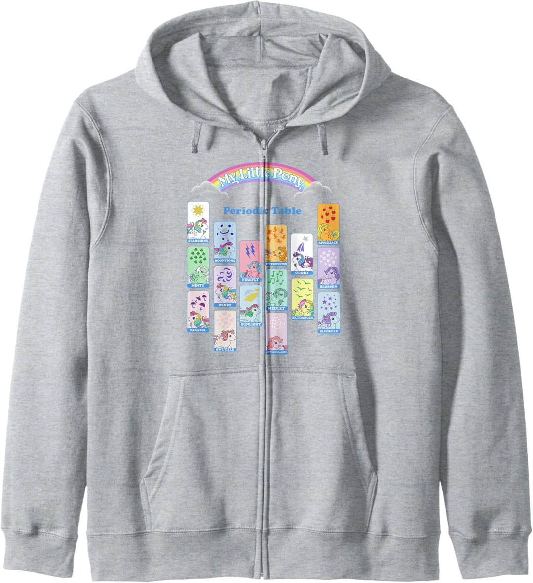 My Little Pony Retro Group Shot Periodic Table Kapuzenjacke