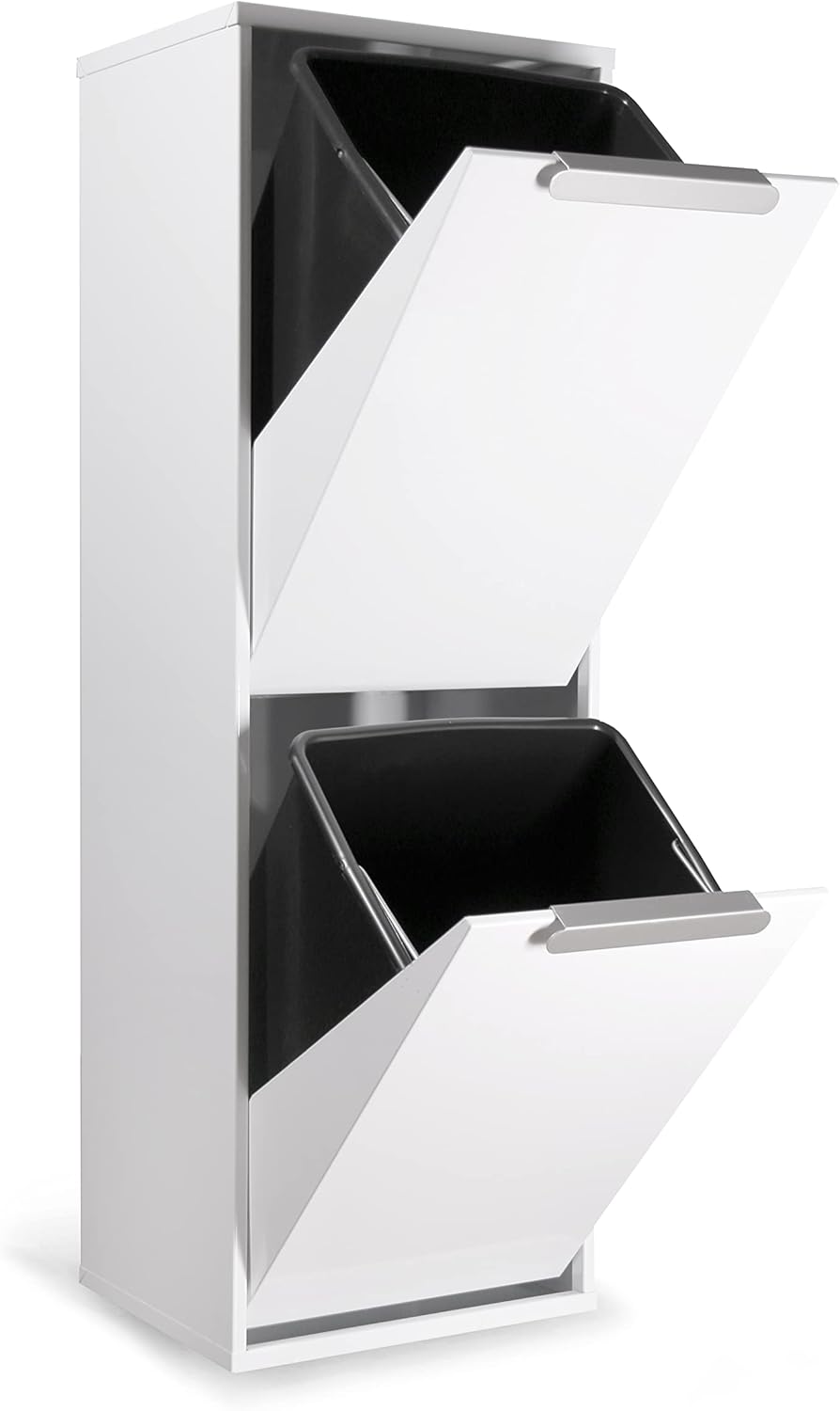 ARREGUI Ecoclas CR201-E Recycling Abfalleimer/Mülleimer aus Stahl, Mülltrennsystem mit 2 entnehmbare