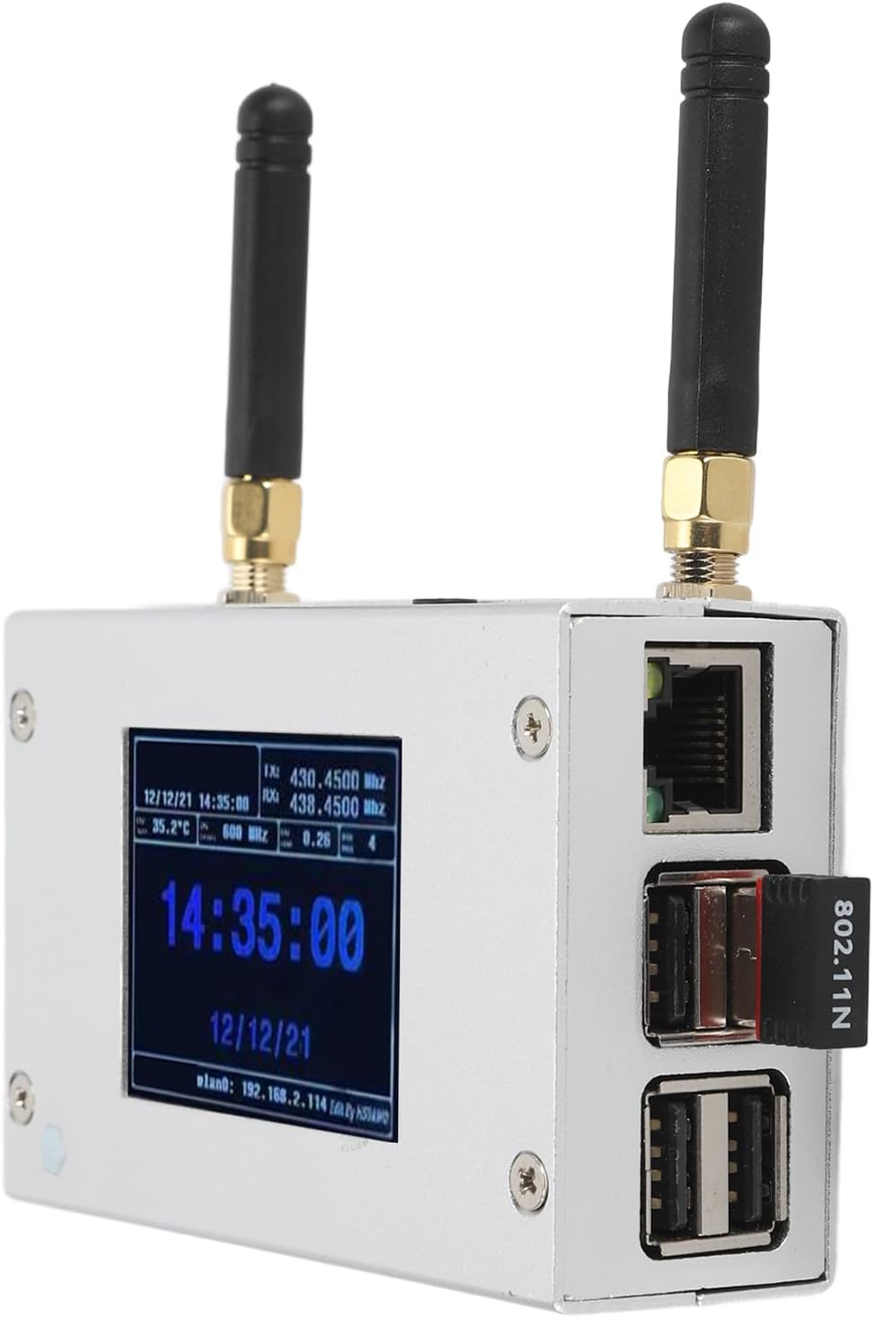 MMDVM Duplex-Hotspot-Board, Digitales Multi-Modem-Sprachmodem, Aluminiumgehäuse, Farbiges OLED-Displ