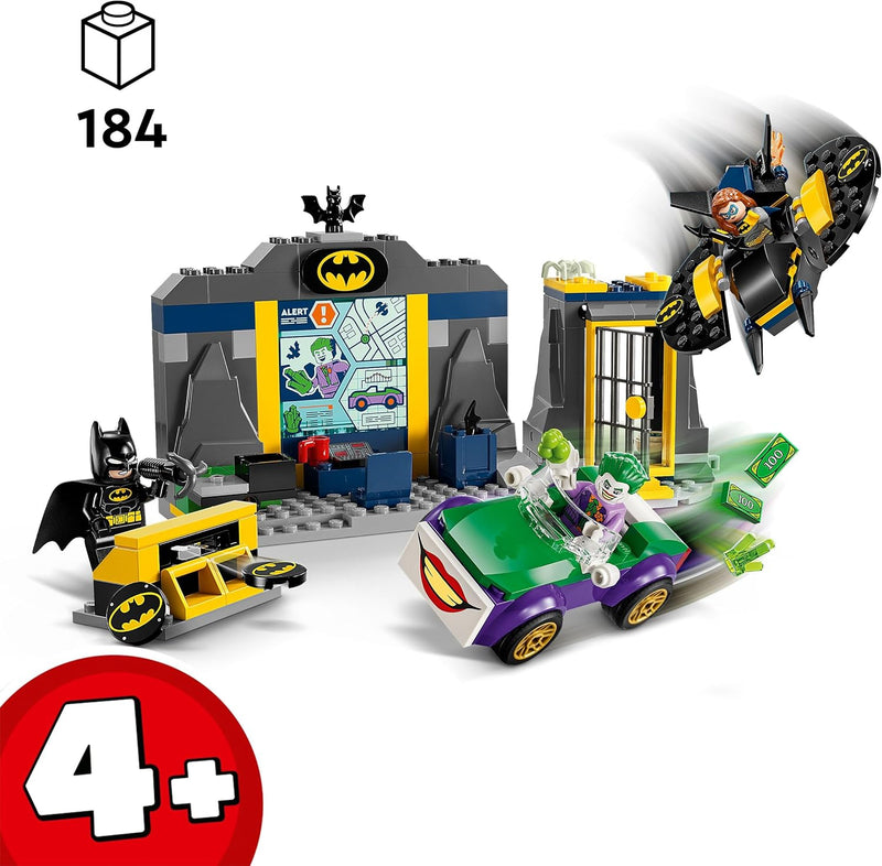 LEGO DC Batman Bathöhle mit Batman, Batgirl und Joker, Superhelden-Spielzeug, Spielzeugauto für Jung