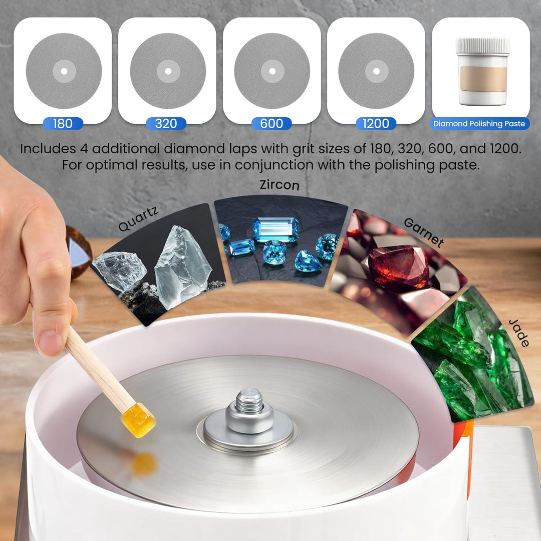 Mxmoonant 6-Zoll-Flachschleifmaschine 2980 U/min mit 5 Schleifscheiben, einstellbare Richtung und Ge