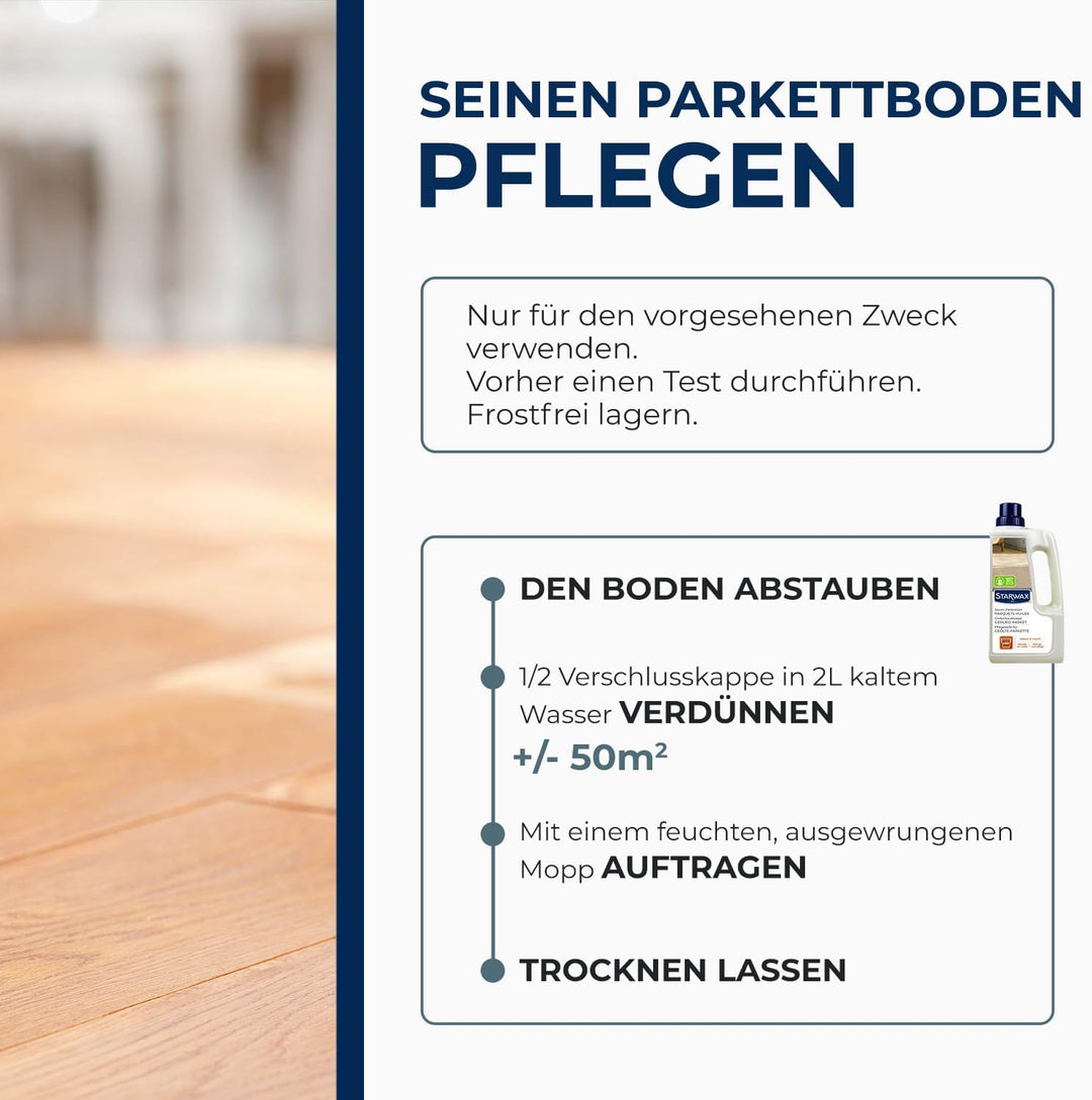 Seife Wartung Parkett geölte für Glanz