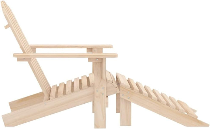vidaXL Tannenholz Massiv Adirondack Gartenstuhl mit Fussstütze Liegestuhl Deckchair Gartenliege Gart