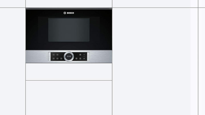 Bosch BFL634GS1 Serie 8 Einbau-Mikrowelle, 38 x 60 cm, 900 W, Türanschlag Links, AutoPilot 7 7 Autom