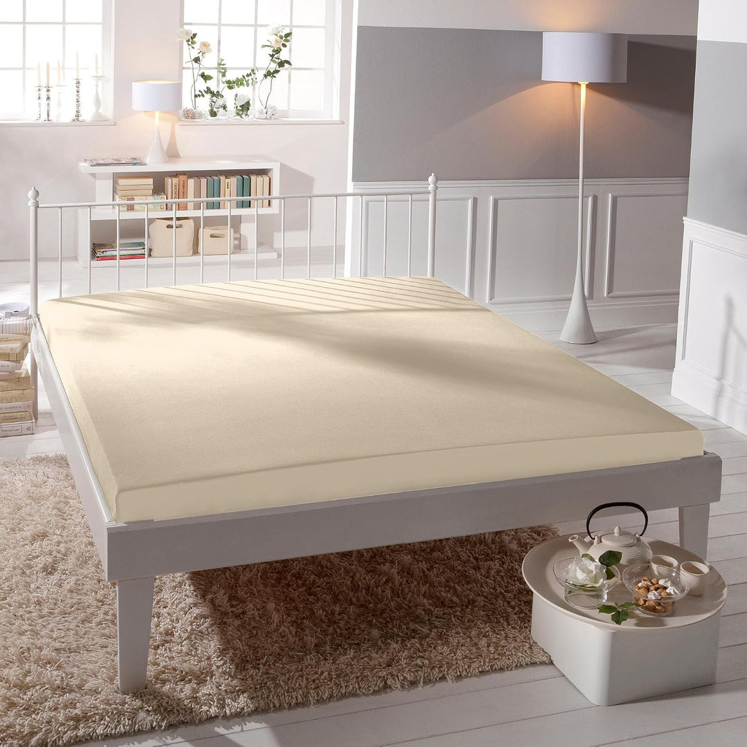 Bassetti Spannbettlaken 094 Ecru Baumwolle/Elastan, Masse: 140cm x 200cm, 160cm x 220cm, 9222206 140