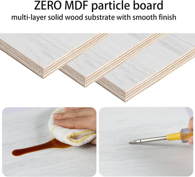 Pmnianhua TV Lowboard TV Schrank aus Holz, TV Board Hängend mit 4 Schubladen, Kabellöcher, Lowboard