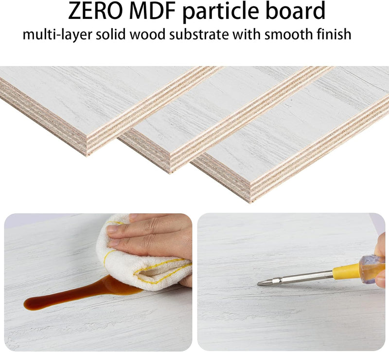 Pmnianhua TV Lowboard TV Schrank aus Holz, TV Board Hängend mit 4 Schubladen, Kabellöcher, Lowboard