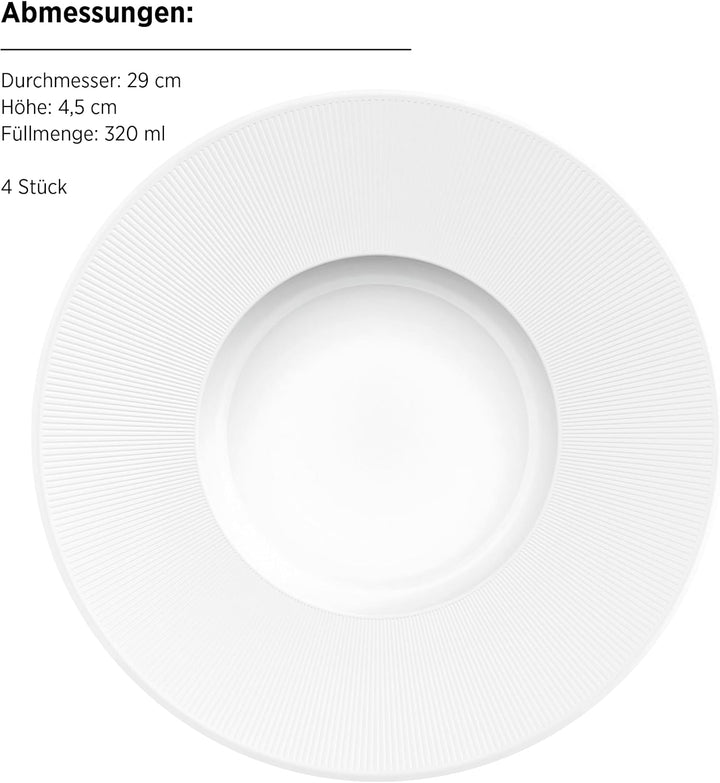 MÄSER Suppenteller-Set, Porzellan Raio