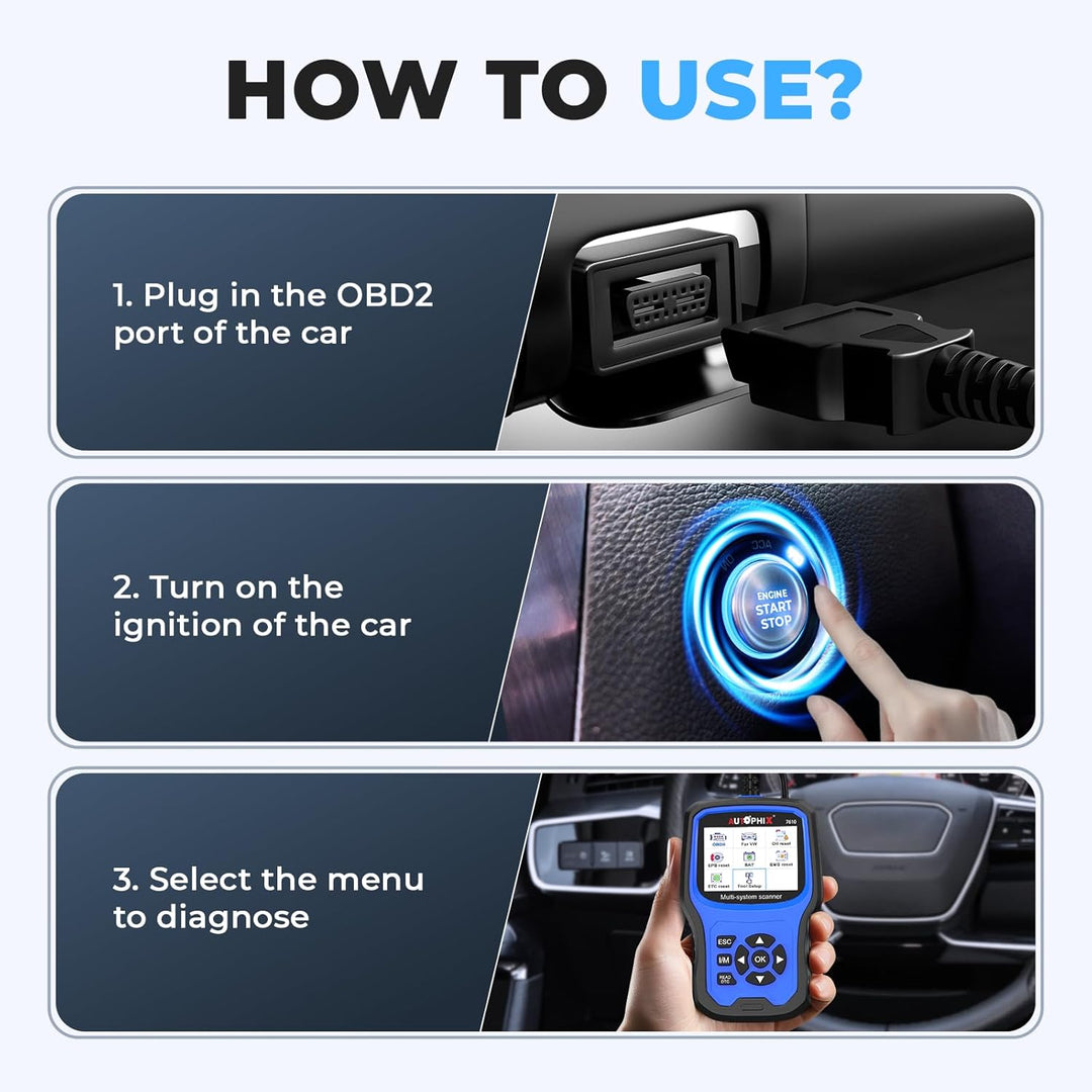 AUTOPHIX 7610 Elite Vollsysteme OBD2 Diagnosegerät Kompatibel mit VW Automotive Full Functions OBD2