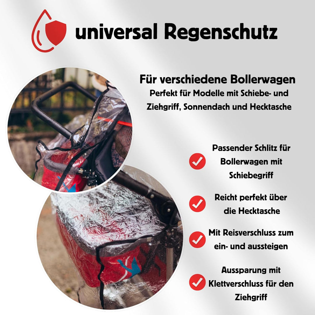 IMLEX Bollerwagen Universal Zubehör Ideal für IM-4268 Bollerwagen (Regenschutz), Regenschutz